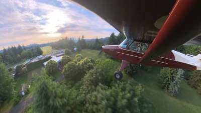 N1182H Landing at Sandy River Airport