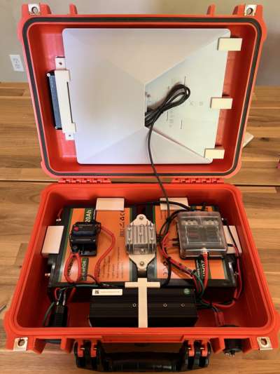 Mounting Batteries, charger, and wiring.